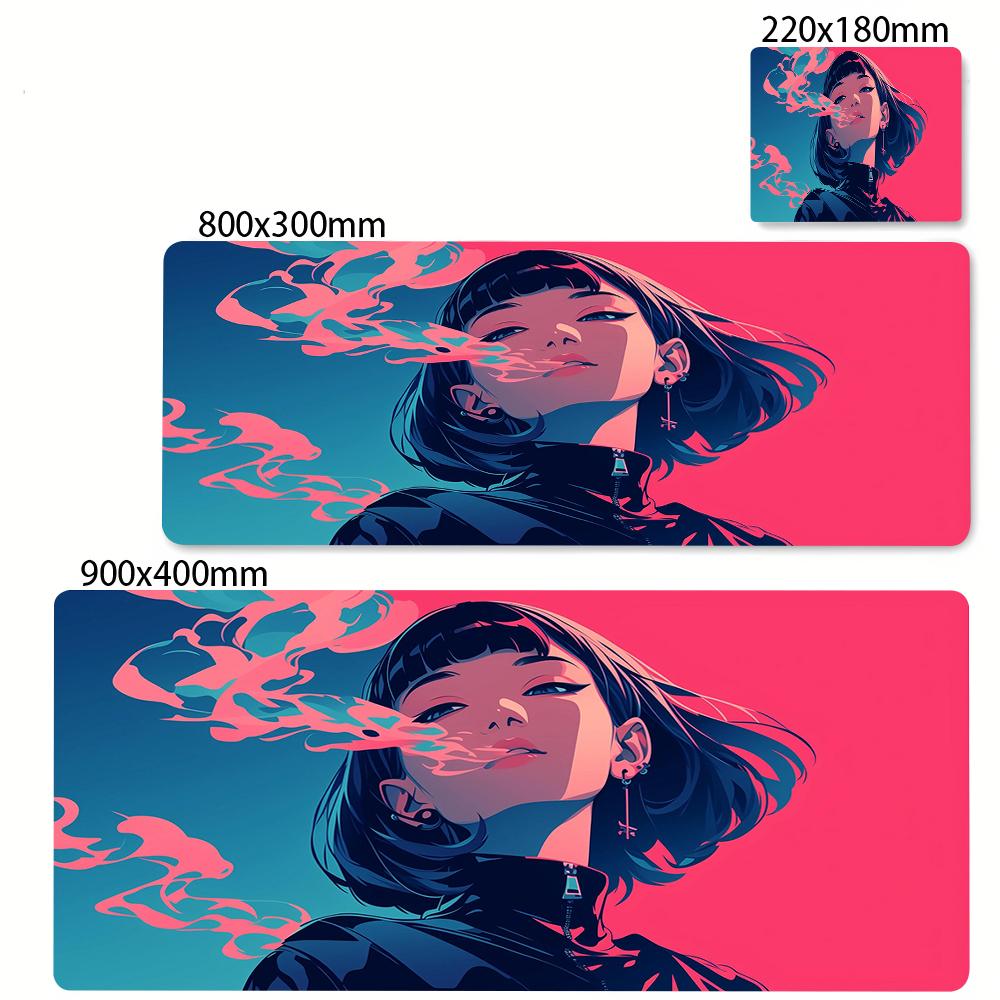 50x100cm Gaming Mousepad Anime Girl Mouse Pad Pc Accessories Keyboard Mat Rubber Anti slip Deskmat Household Desk Protector Mats