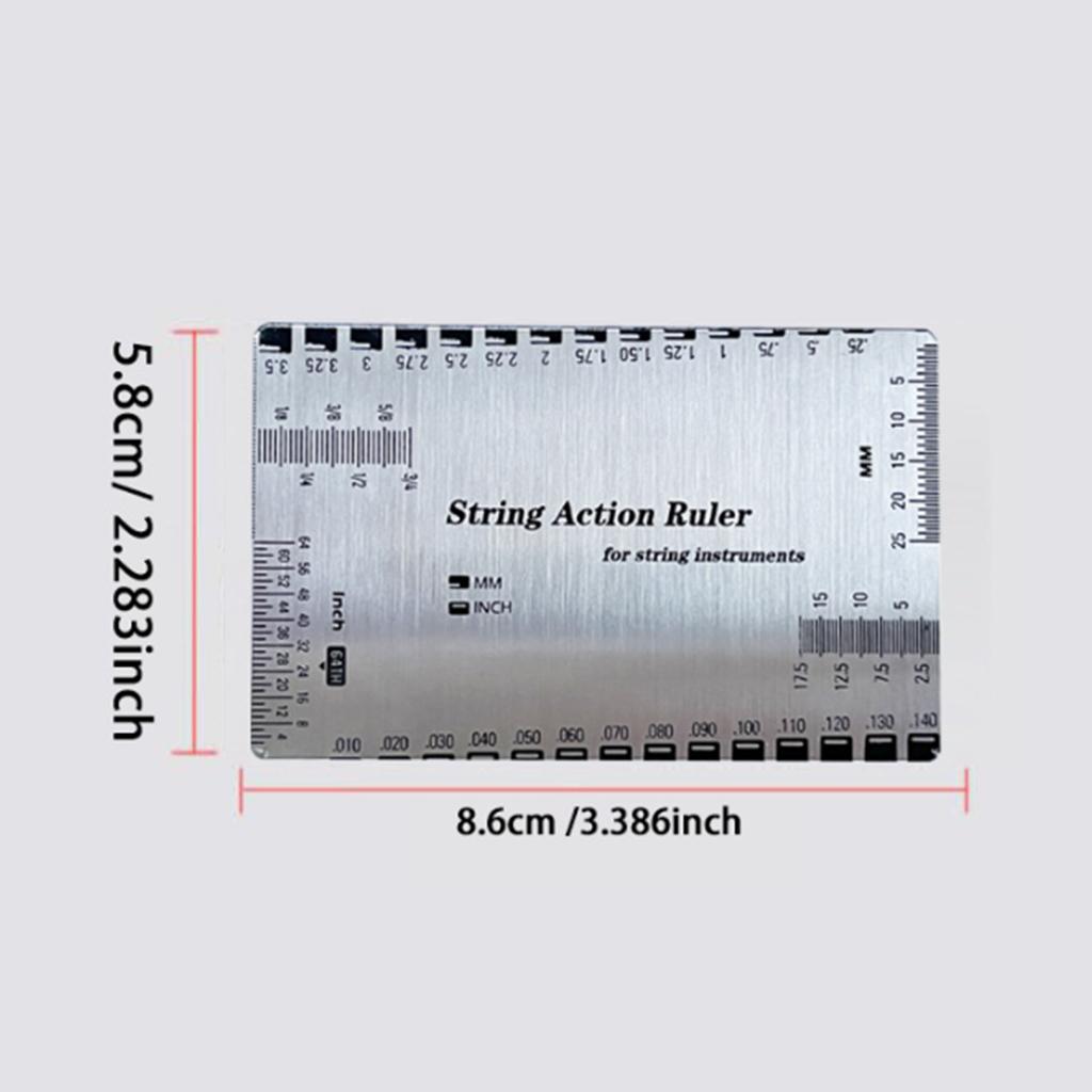 String Height Measurement Tool Guitar String Action Ruler Gauge Guitar Fret Leveling Ruler Fret Catcher Luthier Tool