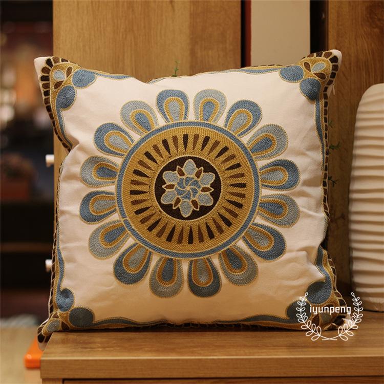 

Современная минималистичная вышитая подушка-подушка, подушка для поддержки головы и спины, наволочка для диванной подушки 45 * 45Cm (Pillowcase)