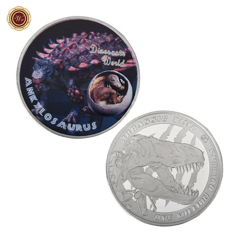 Monete Metalliche Commemorative Collezione Dinosauri, Intorno, Gioca con Medaglie Commemorative, Monete Attrazione Turistica