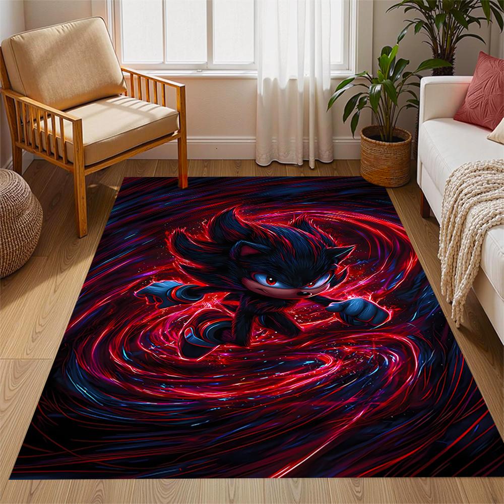 Sonic Shadow Themed Floor Mat Nonslip Mat Decorative For Living Room Game Room Doormat Machine Washable Vintage Decorative