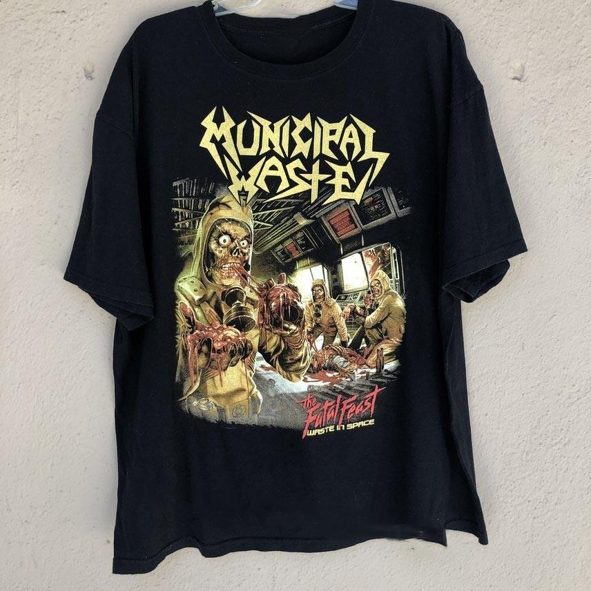 VTG MUNICIPAL WASTE Band The Fatal Feast Cotton Black S-5XL T Shirt TU644 XXL