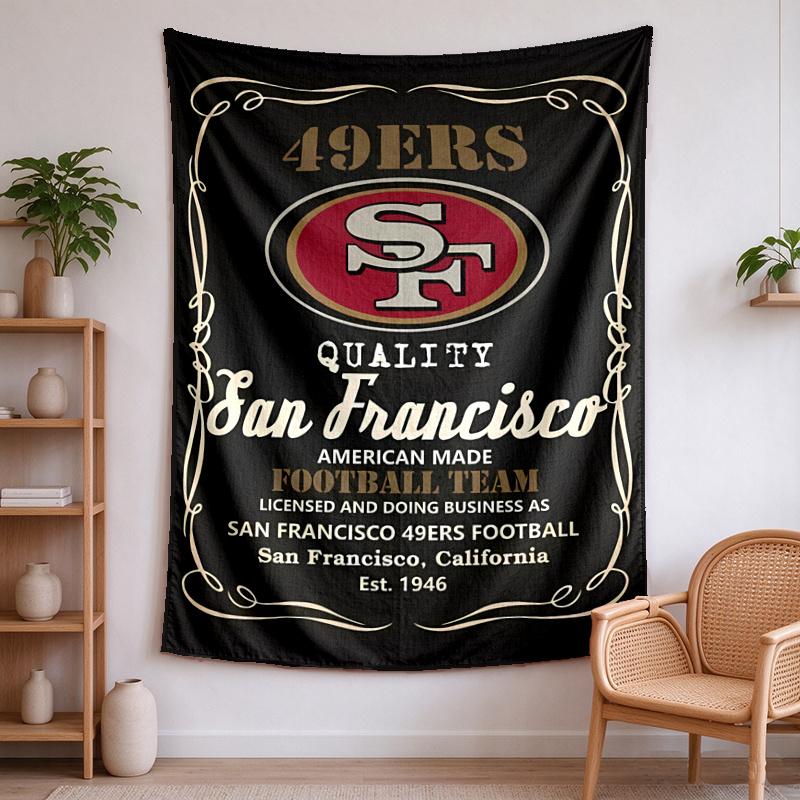 San Francisco 49ers Tapestry wall decor—perfect for bedrooms living rooms and dorm rooms Easy to install it enhances your space and creates a warm  co