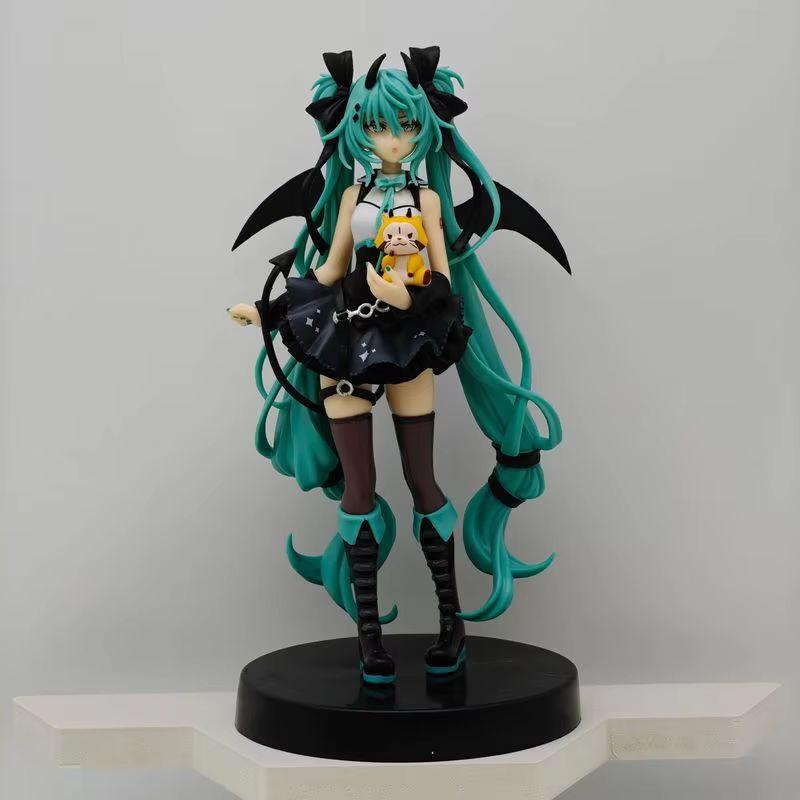 Anime Hatsune Miku Little Devil Ko Action Figure Doll Trendy Toy Cute Chassis Statue Desktop Ornament Model Otaku Halloween Gift