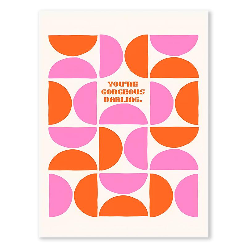 Nordic Positive Vibes Girls Pink Inspirational Quote Posters Printed Picture Abstract Canvas Painting Wall Art for Home Decor