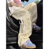 New Summer Dopamine Trendy Bow Casual Sports Pants Student Korean Style Loose Wide-leg Pants Paratrooper Pants