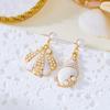 Bohemian Shell Starfish Dangle Earrings For Women Summer Beach Pearl Conch Geometric Drop Earrings Girls Fashion Jewelry Gift