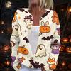 Women's Halloween Print Long Sleeve Knit Cardigan Button Front Fall Casual Outerwear