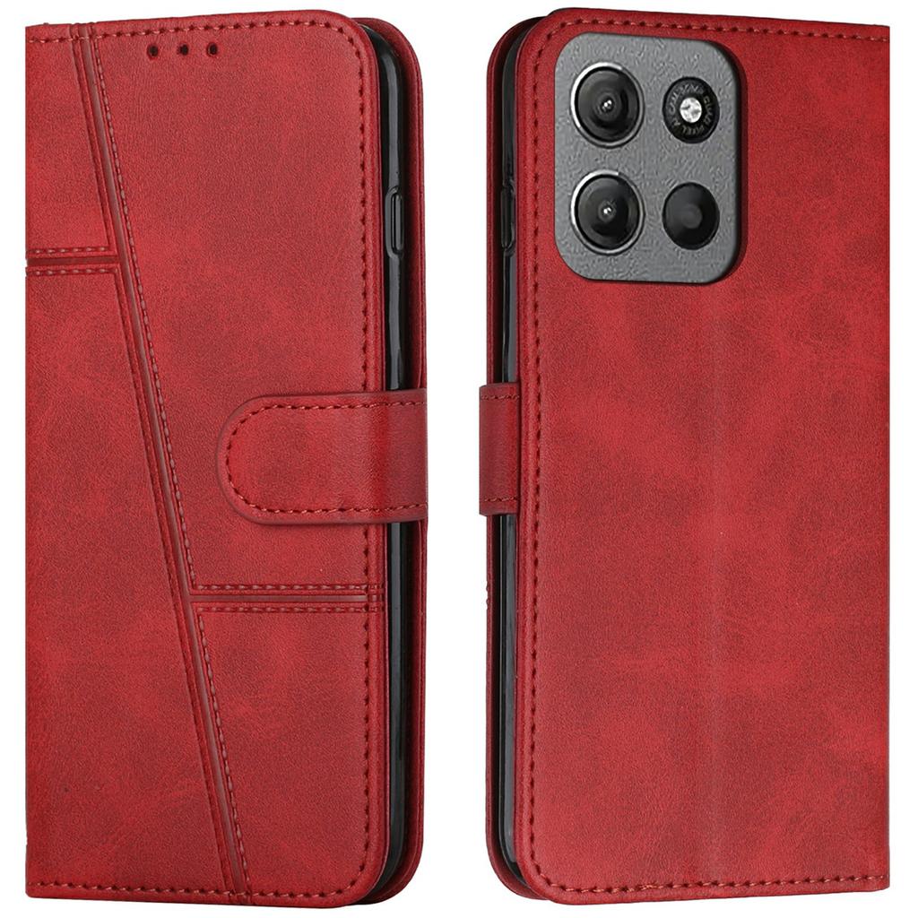 For Motorola Moto G15 4G Case Stand Flip Protective Leather Phone Cover