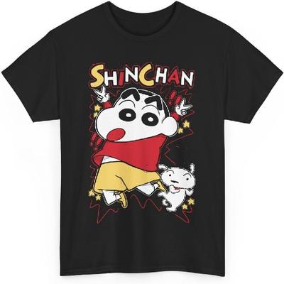 Crayon Anime Shin-chan T-Shirt Merch Casual Short Sleeved Shirt Tee
