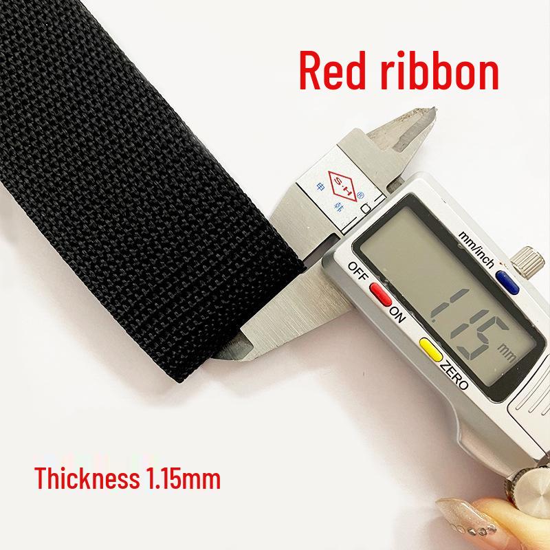 Black Thickened Polyester Herringbone Webbing Tape for Bags and Straps