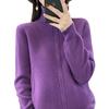 Women's 2025 Korean Style Knit Sweater - Autumn/Winter Half-High Collar Zipper Cardigan, Loose and Cozy