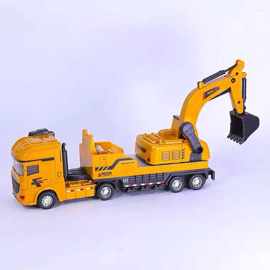 1PCS Truck 1:50 Simulated Alloy Engineering Dump Truck Model Excavator Mixer Toys Children's Engineering Truck Gift Holiday Gift