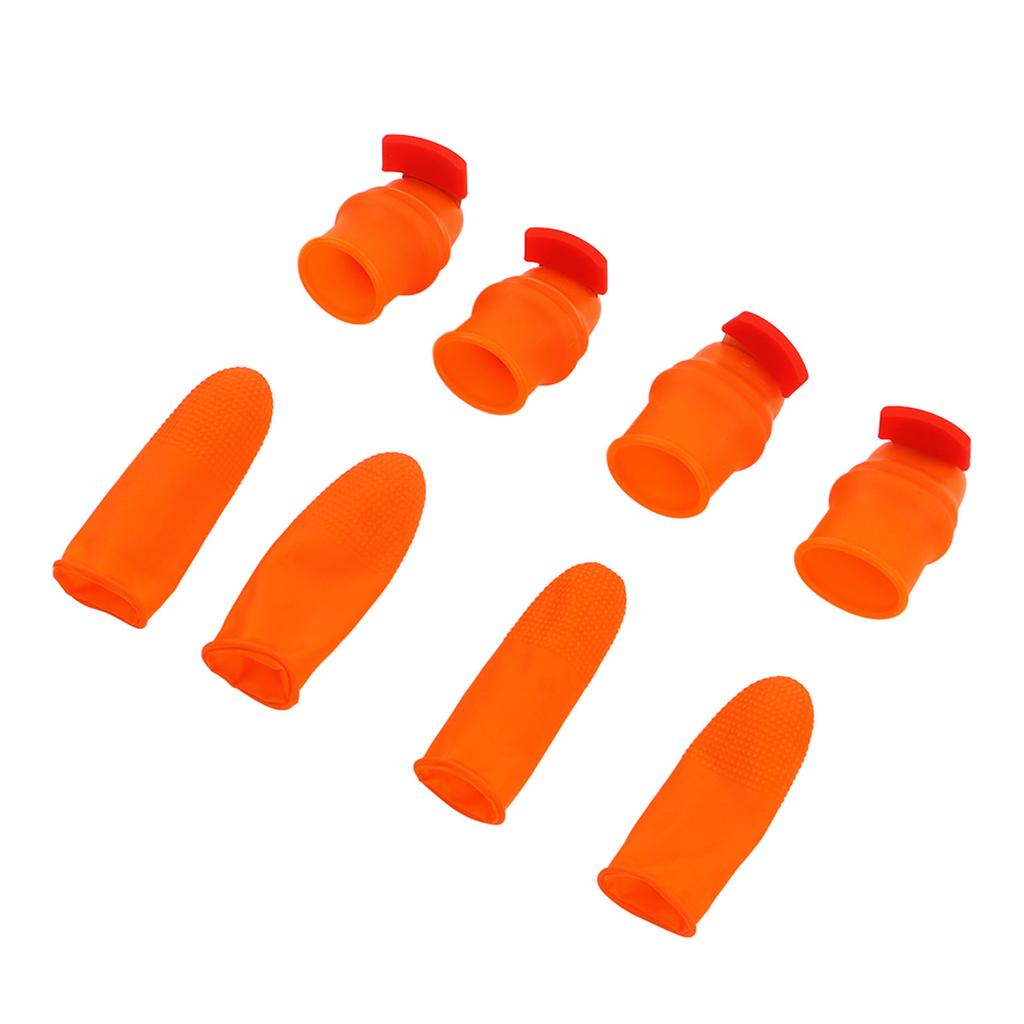 Silicone Thumb Knife Stainless Steel Thumb Knife Picker for Peel Pick Vegetables Pepper Beans