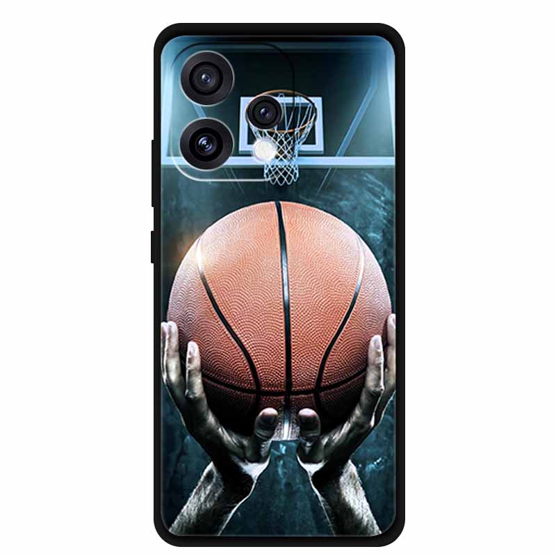 Case For Oppo Reno 15C 5G Colorful Flowers Black Soft Silicone TPU Phone Cases For Oppo Reno15 5G Shells Protection Bumper Funda