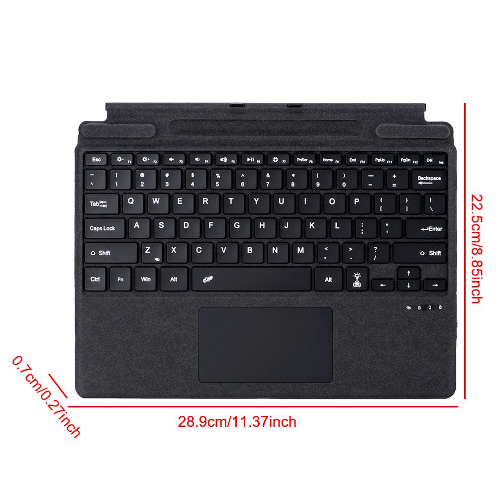 Wireless Keyboard Bluetooth-Compatible Magnetic Type C Charging Ultra-Slim Keyboard for Microsoft Surface Pro 8/9/X/10/11