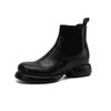 40-43 Large Size Boots Thick-Soled Thick-Heeled Short Boots Women'S Autumn And Winter Wool Cigarette Boots Medium-Heeled Women'S Boots