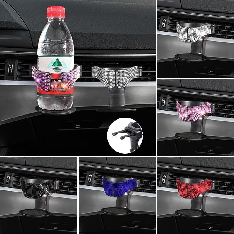 Diamond-Studded Car Air Vent Cup & Ashtray Holder