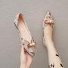 Retro Pearl Pointed Toe Women's Flat Shoes Comfortable and Elegant Korean Style High Quality Fashion Y2k Summer Ladies Footwear