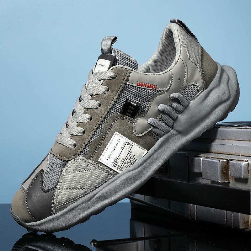 

Мужская мода повседневные кроссовки мужские осенние новые спортивные кроссовки классические толстые подошвы сетчатые дышащие повседневные туфли мужские кроссовки 41 серый