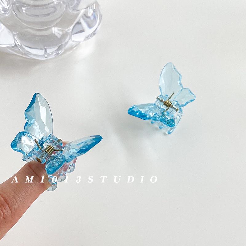 Fairy Transparent Butterfly Hair Clip: Frosted Shark Claw for Half-Tied Summer Styles