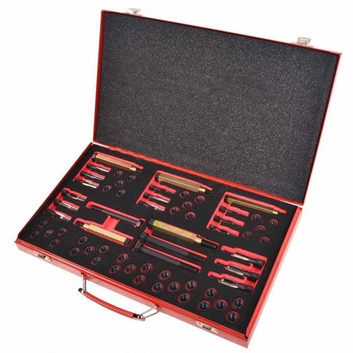 VidaXL Kit réparation filetage bougie préchauffage 63pcs M8 M9 M10 M12