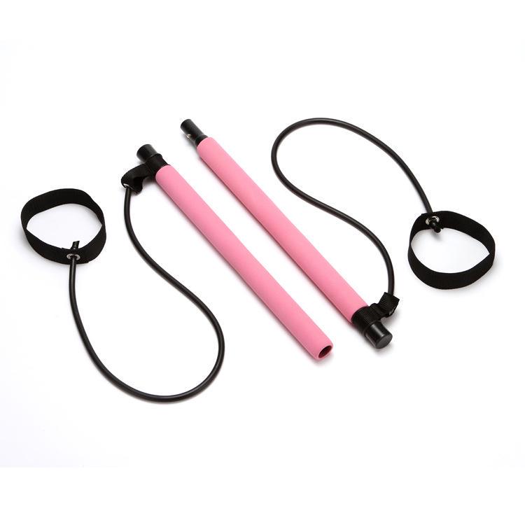 Souldream Portable Pilates Bar Kit with Resistance Band Yoga Exercise Pilates Bar Gym Living