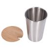 500ML Stainless Steel Beer Mug with Lid Single Layer Water Cup Outdoor Drinking Cup for Household