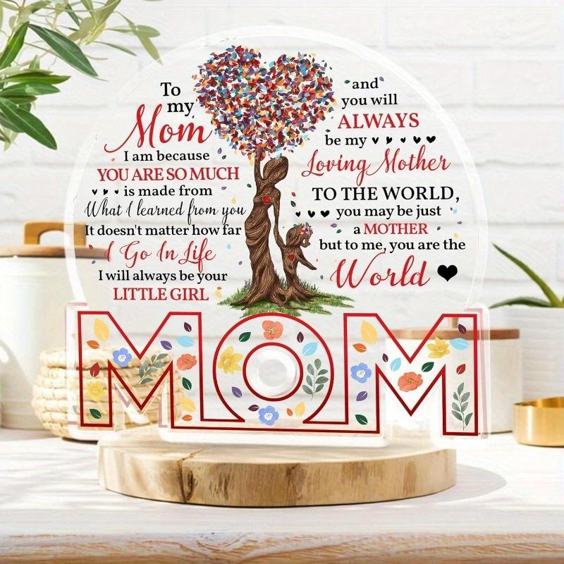 

Meaningful Mom Plaque - Heartfelt Valentine s & Birthday Desk Gift from Daughter чистый