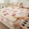 Mother-and-baby Milk Velvet Padded Bedspread with Cotton Padded Single and Double Simmons Bedspread Mattress Protective Cover