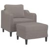 VidaXL Armchair with Footrest Taupe 60 Cm Fabric, Sofa, Armchair, TV Armchair, Single Sofa, Sofa, Recliner Sofa, 3201134