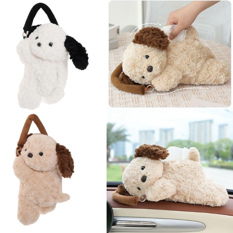 Dog Shaped Wall Mounted Tissue Box for Home Decoration Hanging Car Paper Towel Holder Home Decoration Accessories