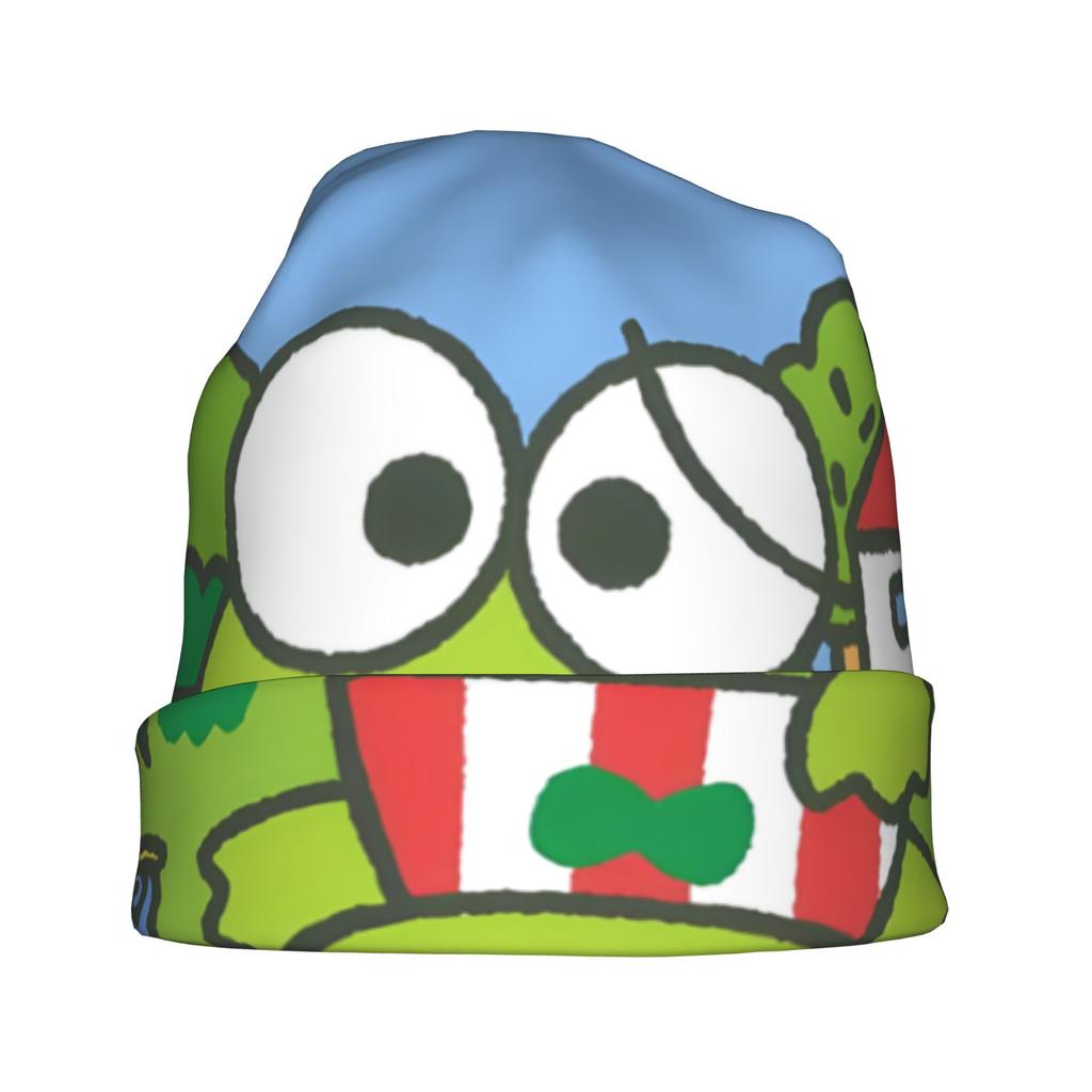 Sanrio KeroKero Keroppi Adult Knit Beanie with Style Fits Effortlessly Into Seasonal Wardrobes and Pairs Well with Jackets or Casual Looks