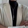 Light luxury niche necklace for women, 2024 new trendy long design sweater chain, autumn and winter high-end feel, elegant match