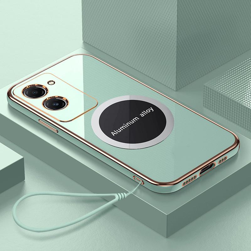 

Для vivo Y03 Чехол vivo Y03t Y18e Y18 Y18S Y18t Y28S T3 Lite iQOO Z9 Lite Чехол для телефона Магнитный притяжение Силиконовая задняя крышка Case & Strap&vivo Y03