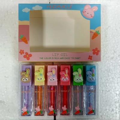 Fizz Lip Glow HUDAMOJI Roll-on Fruchtessenz Lippenbalsam Öl Feuchtigkeitsspendender Spiegelglanz Transparenter Lippenstift Primer Make-up 6 Farben, Lippenöl