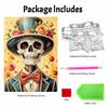 Halloween pearl painting art full pearl handmade diy home decorations skull gentleman rose decor