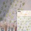 5D Relief Nail Art Stickers Purple Exquisite Iris Flowers Adheisve Decals Manicure Floral Pattern Embossed Decorations