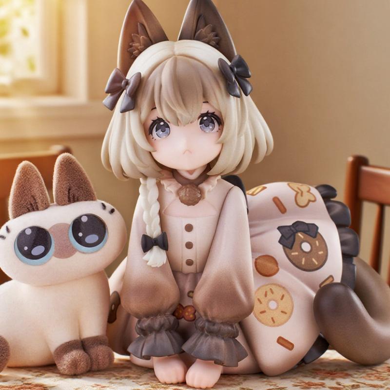 Ribose Tea Time Cat×Siamese Cat Little Beans Friendship Collaboration Set Special Ver Anime Figure Desktop Cute Figures Toy Gift