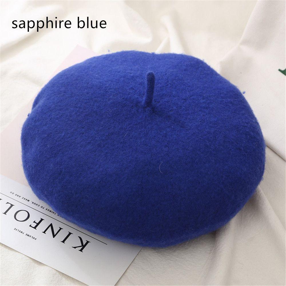 Wool Beret Hats Women Winter French Hat Girls Solid Color Fashion Autumn Winter Beret Hat For Women Flat Cap Hat Felt Berets