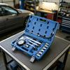 Engine Compression Meter Kit with Flexible Hoses, Extension Pieces and Threaded Fittings for Automotive and Motorcycle Inspection Work