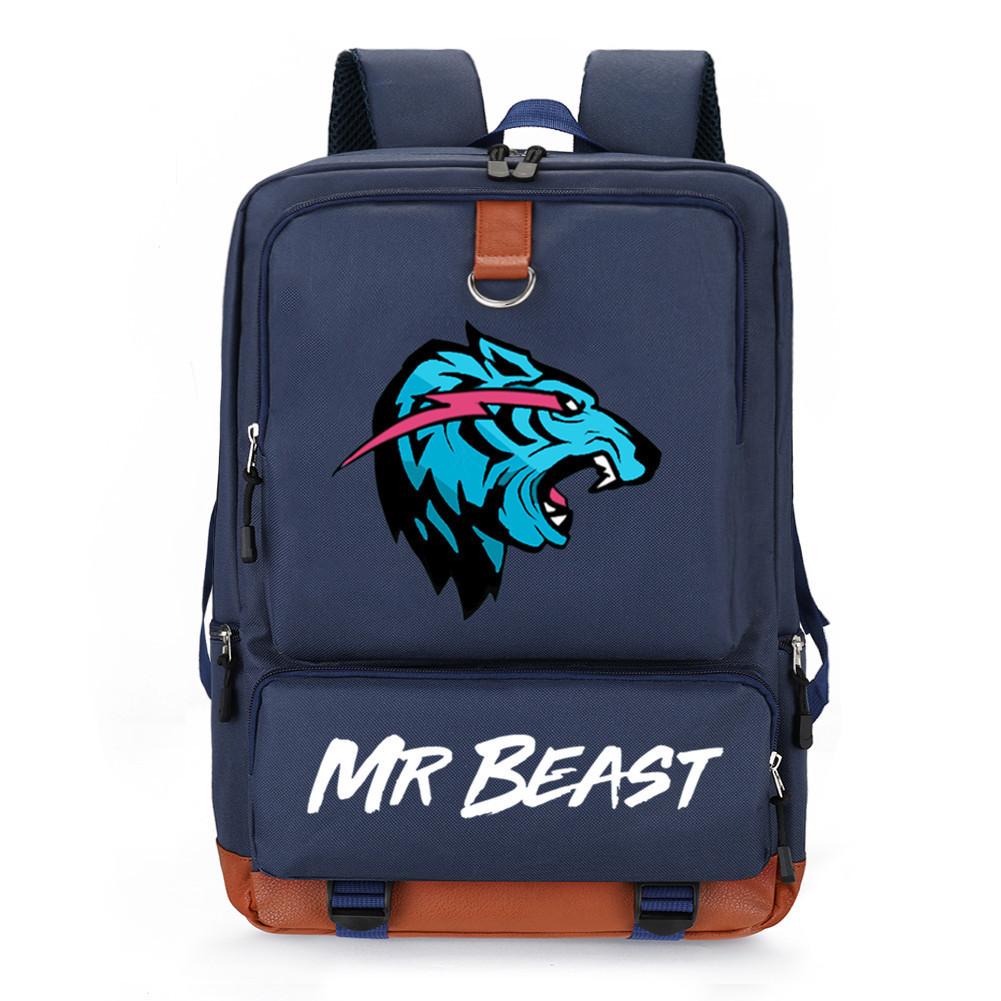 Mr. Beast Oxford Cloth Backpack Computer Bag Junior High School Students Personality Large Capacity Schoolbag