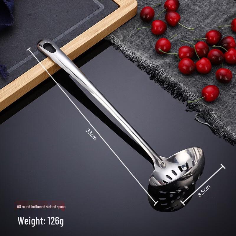 OIMG Thickened Long-Handled Soup Ladle & Slotted Spoon