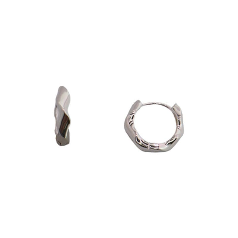 UNI.J [Cotidiano] Twist Silver Earring Ie400