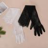 Netz-Langhandschuhe Transparente Brautkleid-Accessoires Dünne Spitzenhandschuhe Damen