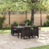 VidaXL 5-Piece Garden Dining Set with Cushions Brown Poly Rattan 3378700