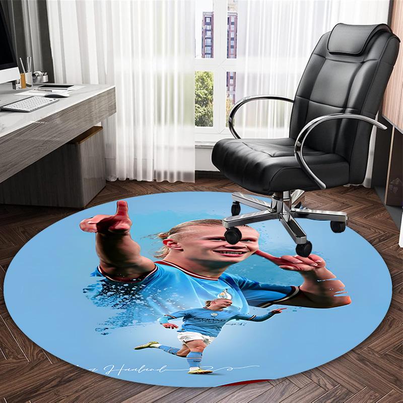 1pc Haaland9 Carpet, Round Rug, Comfortable, Suitable for Entryways, Living Rooms, Office, And Bedrooms, Christmas Decoration