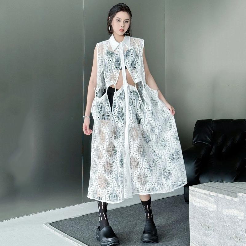 XITAO Lace Patchwork Sleeveless Dress GYX1661