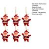 Santa Claus Ornaments 3D Flocking Santa Doll Christmas Tree Hanging Ornaments