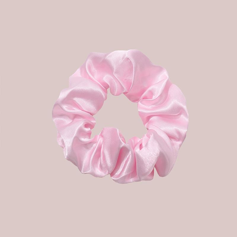 8Pcs  Satin Fabric Sausage Loop Hair Rings Set Solid Colour Fabric Loop Hair Rope Hair Scrunchies Scrunchy Black Coffee